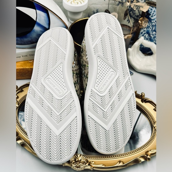 🆕 TORY BURCH 🧿 NWOT Howell Court T Monogram Floral-Embroidered Sneakers - Picture 10 of 16